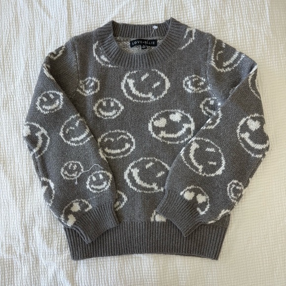 Love Ellie Other - Gray Smiley Face Love Ellie Sweater | Sz 7/8